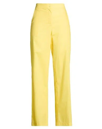 Compagnia Italiana Woman Pants Yellow Size 8 Polyester, Cotton