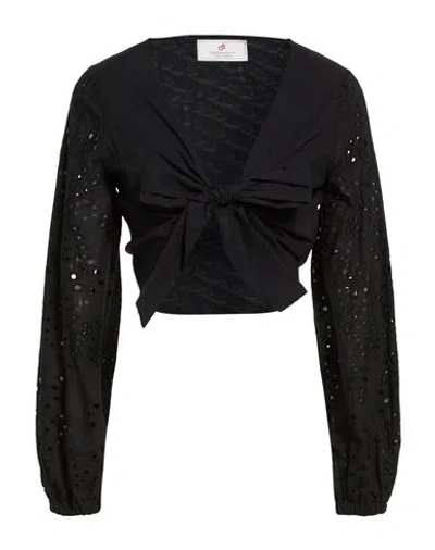 Compagnia Italiana Woman Shirt Black Size 8 Cotton