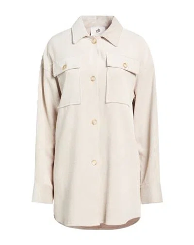 Compagnia Italiana Woman Shirt Cream Size 8 Cotton, Polyester, Elastane In Neutral