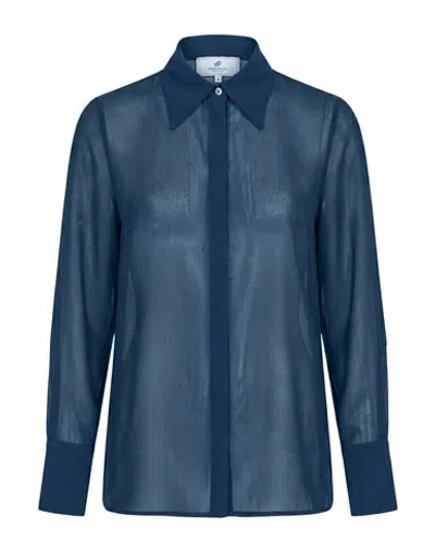 Compagnia Italiana Woman Shirt Midnight Blue Size 2 Polyester