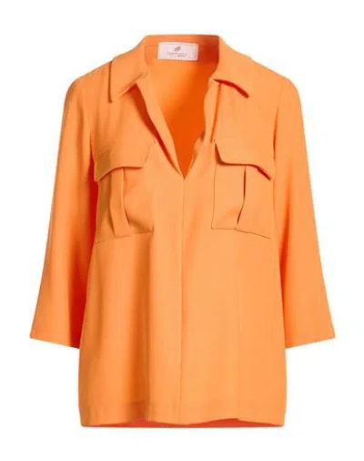 Compagnia Italiana Woman Shirt Orange Size 12 Polyester, Elastane