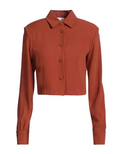 Compagnia Italiana Woman Shirt Tan Size 2 Polyester In Brown