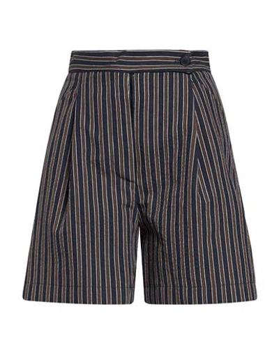 Compagnia Italiana Woman Shorts & Bermuda Shorts Blue Size 2 Cotton, Polyester, Polyamide