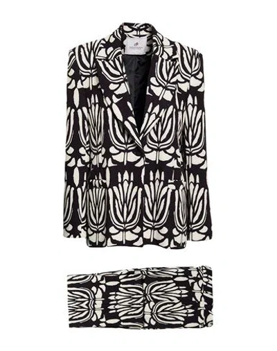 Compagnia Italiana Woman Suit Black Size 2 Polyester, Elastane In Multi