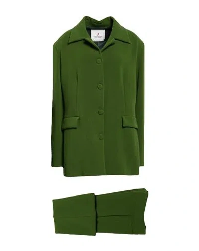 Compagnia Italiana Woman Suit Green Size 12 Polyester, Viscose, Elastane
