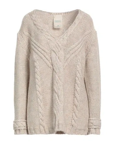 Compagnia Italiana Woman Sweater Beige Size L Acrylic, Wool, Alpaca Wool, Viscose