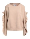 Compagnia Italiana Woman Sweater Beige Size M Viscose, Polyester, Polyamide In Neutral