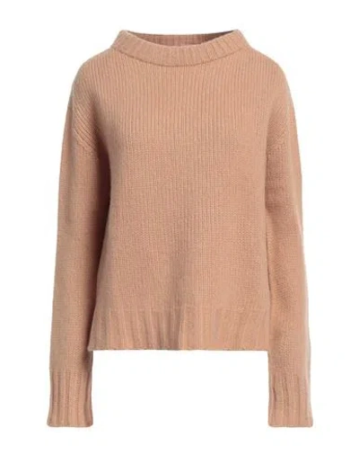 Compagnia Italiana Woman Sweater Camel Size M Wool, Cashmere In Beige