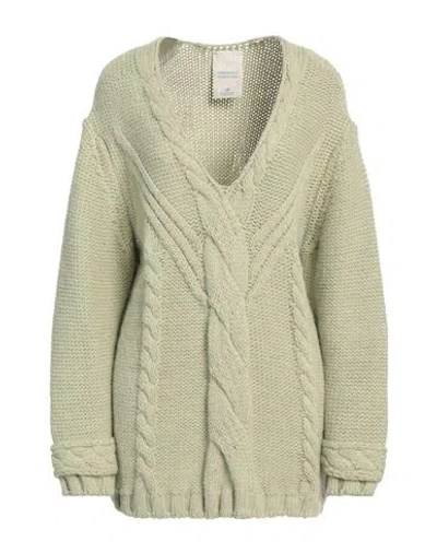 Compagnia Italiana Woman Sweater Sage Green Size L Acrylic, Wool, Alpaca Wool, Viscose