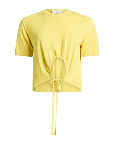 Compagnia Italiana Woman Sweater Yellow Size L Viscose, Polyamide