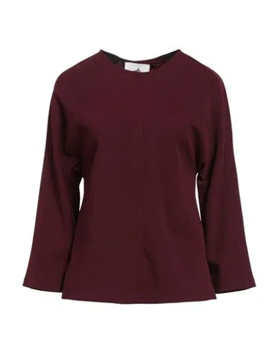 Compagnia Italiana Woman Top Burgundy Size 2 Polyester, Elastane