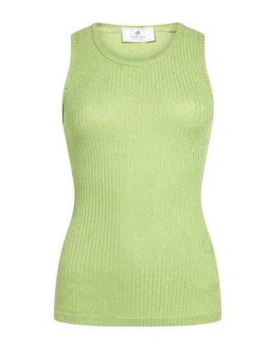 Compagnia Italiana Woman Top Lime Green Size S Viscose, Nylon, Polyamide, Elastane
