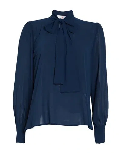Compagnia Italiana Woman Top Navy Size 2 Polyester In Blue