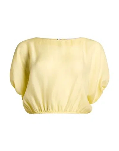 Compagnia Italiana Woman Top Pastel Yellow Size 2 Lyocell, Polyester