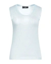 Compagnia Italiana Woman Top Sky Blue Size L Viscose, Cashmere