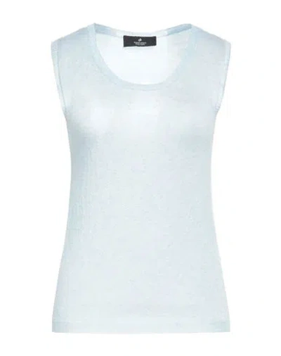 Compagnia Italiana Woman Top Sky Blue Size L Viscose, Cashmere
