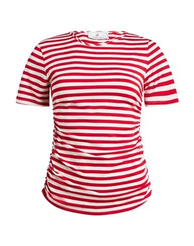 Compagnia Italiana Woman T-shirt Red Size L Viscose, Polyester, Elastane