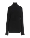 Compagnia Italiana Woman Turtleneck Black Size L Viscose, Polyester, Wool