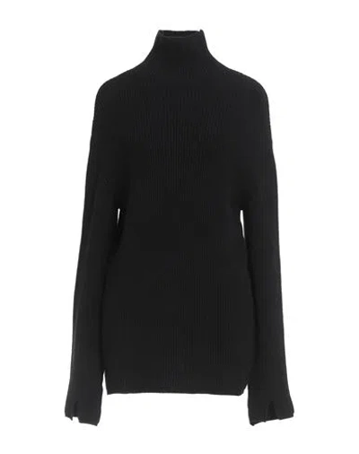 Compagnia Italiana Woman Turtleneck Black Size L Viscose, Polyester, Wool