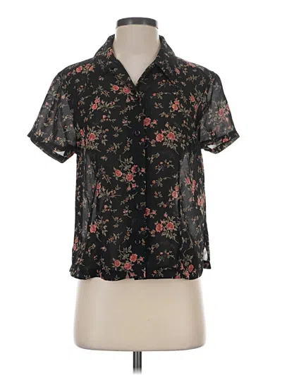 Pre-owned Compagnie Internationale Express Short Sleeve Blouse In Black
