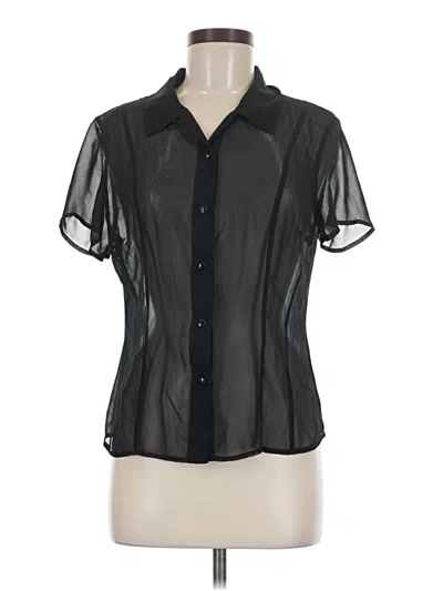 Pre-owned Compagnie Internationale Express Short Sleeve Blouse In Black