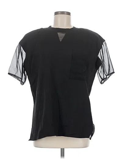Pre-owned Compagnie Internationale Express Short Sleeve Top Black V-neck Tops