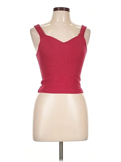 Pre-owned Compagnie Internationale Express Tank Top Red Strapless Neckline Tops
