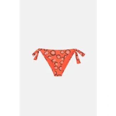 Compañía Fantástica - Floral Print Bikini Bottom In Orange