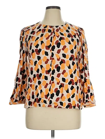 Pre-owned Compañía Fantástica 3/4 Sleeve Blouse In Orange