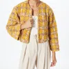 Compañía Fantástica Arlene Plaid Jacket In Mustard In Gold