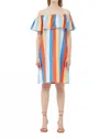 Compañía Fantástica Beach Stripes Short Dress In Multi In Multi