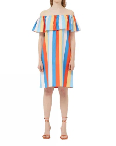 Compañía Fantástica Beach Stripes Short Dress In Multi