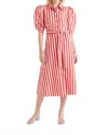 Compañía Fantástica Cabana Midi Dress In Red In Red