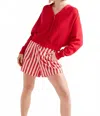 Compañía Fantástica Cabana Stripe Shorts In Red In Red