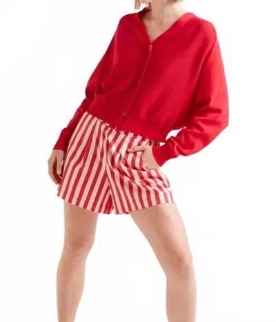 Compañía Fantástica Cabana Stripe Shorts In Red