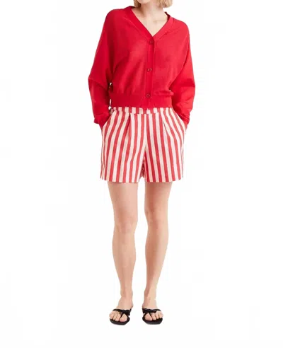 Compañía Fantástica Cabana Stripe Shorts In Red