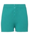 Compañía Fantástica Compañia Fantastica Woman Shorts & Bermuda Shorts Green Size S Viscose, Cotton