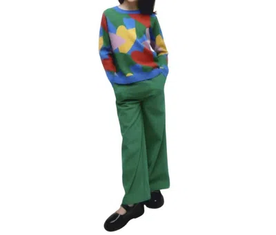 Compañía Fantástica Kids' Cupid Knitted Jumper In Blue In Green