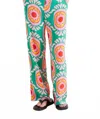 Compañía Fantástica Curitiba Printed Straight Pant In Green Multi In Multi