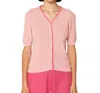Compañía Fantástica Fine Knit Cardigan In Pink In Pink
