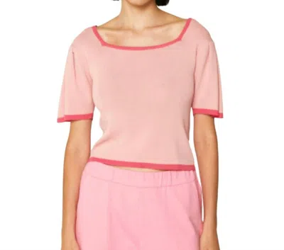 Compañía Fantástica Fine Knit Top In Pink