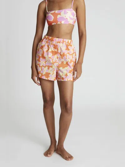 Compañía Fantástica Floral Blooms Shorts In Orange
