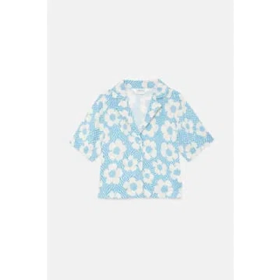 Compañía Fantástica Flower Box Blouse In Blue