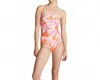 Compañía Fantástica Flowers Swimsuit In Orange Floral In Multi