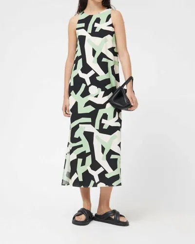 Compañía Fantástica Geometric Print Long Dress In Multi