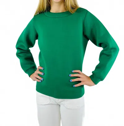 Compañía Fantástica Kids' Girl's Neoprene Sweatshirt In Green