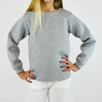 Compañía Fantástica Kids' Girl's Neoprene Sweatshirt In Grey In Gray