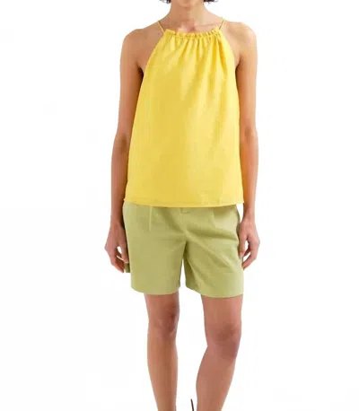 Compañía Fantástica Golden Isles Halter Top In Yellow