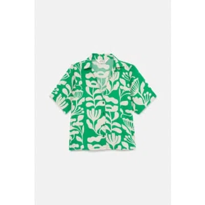 Compañía Fantástica Green Floral Print Shirt