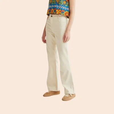 Compañía Fantástica High Rise Straight Leg Jeans In Off White
